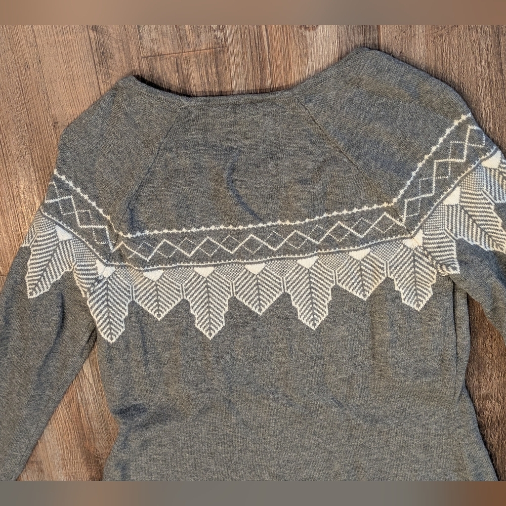 Royal Robbins Wool All Season Sweater Dress Long Sleeve White Gray Size M - Picture 8 of 13